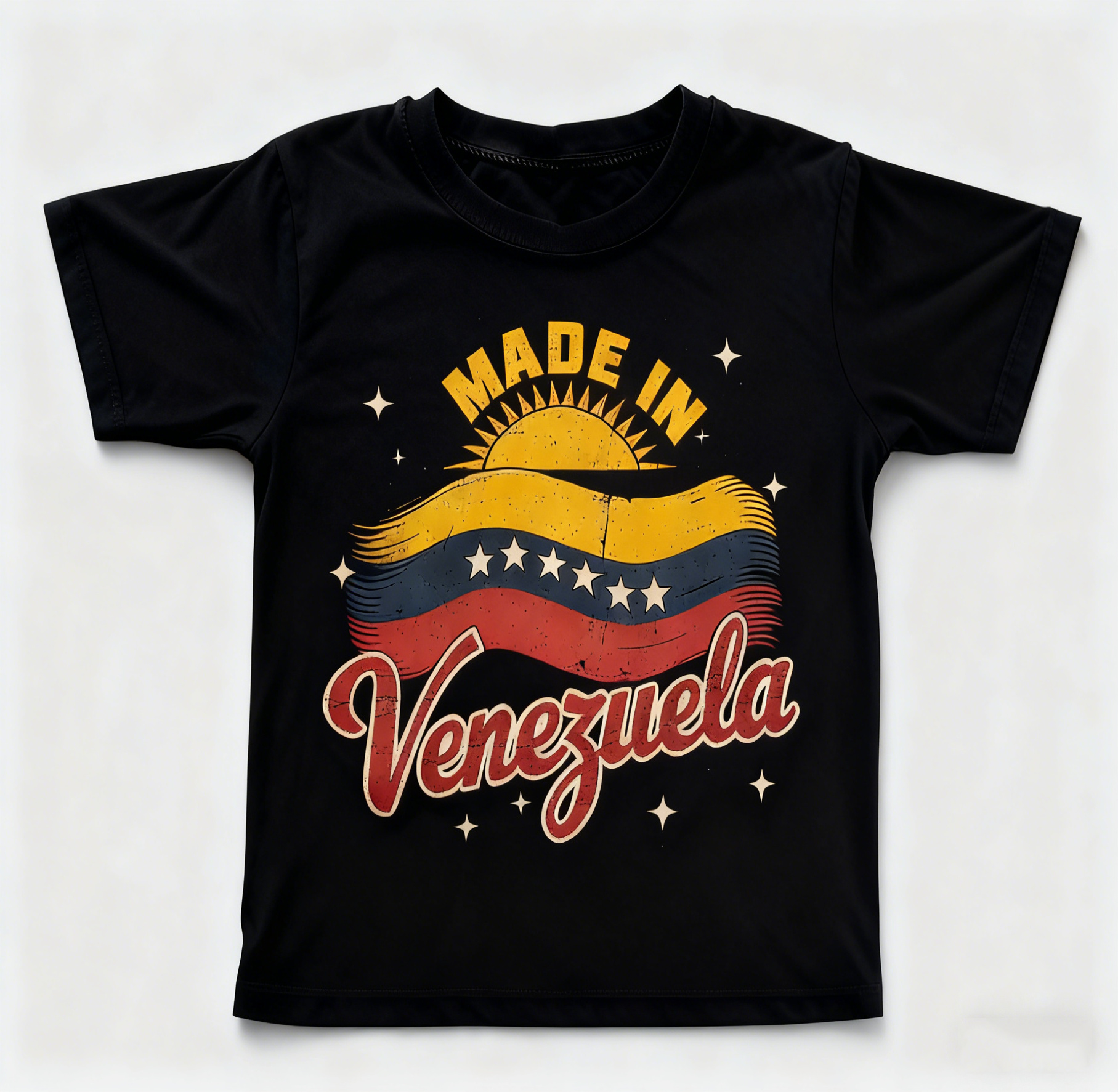 Women's Venezuela-themed Printed Comfortable Crew Neck T-shirt artswardrobe