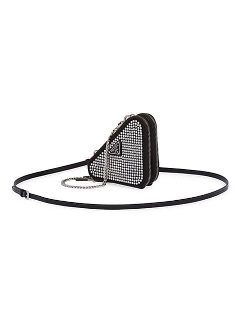 Prada Embellished Satin And Leather Mini Pouch 3.3 out of 5 Customer Rating
