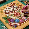 25x25cm DIY Pearl Painting Kit with Frame Self-Adhesive Canvas