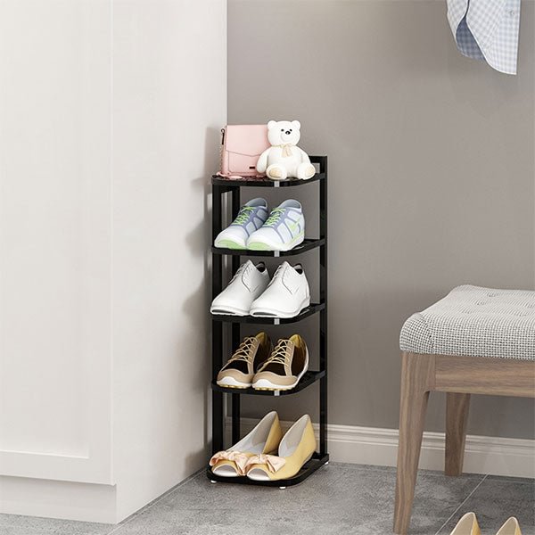 Home Multi-Layer Corner Light Luxury Iron Shoe Rack Shoe Cabinet