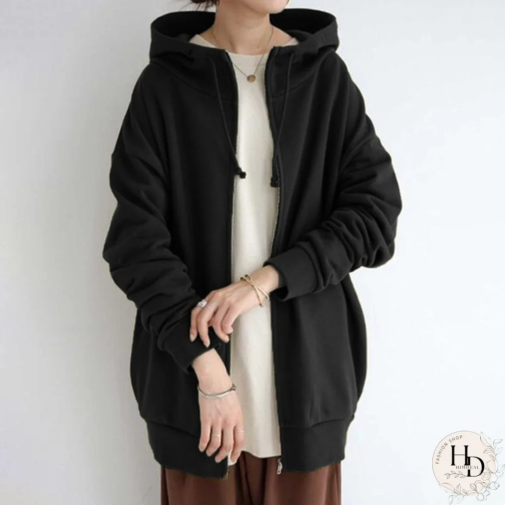 Women Winter Oversized Warm Casual Sweatshirt Tunic Coat Jackets Hoodie Cardigan Loose Outerwear