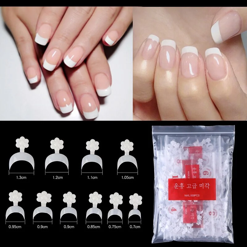 500pcs/pack Short Nails Full Cover Fake Nail Tips Long Coffin Nail Half Cover False Nails Ballerina Nail Tips Art Tips Nails-Nail Inspo