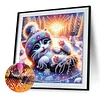 Diamond Painting-DIY Crystal Rhinestone Snowy Cat