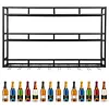 [US Local Warehouse] Bar Liquor Bottle Display Shelf Wall-Mounted Wine Storage Rack Home Glass Holder