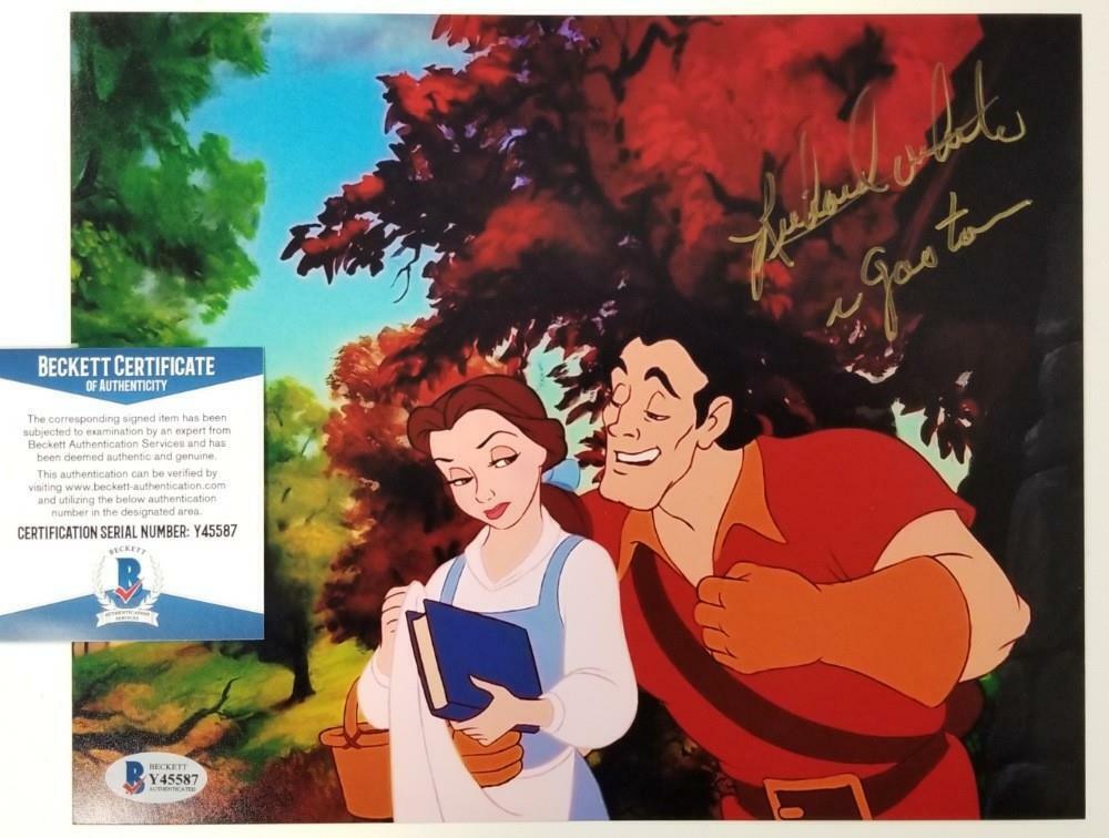 Richard White signed Beauty and the Beast 8x10 Photo Poster painting 5 Disney Gaston ~ BAS COA