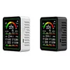 9 In 1 Multifunctional Air Quality Detector Carbon Dioxide Airs Tester Gas Detector LCD Screen Temperature/Humidity Tester Noise/CO2/TVOC/AQI/C6H6/HCHO/CO Detect
