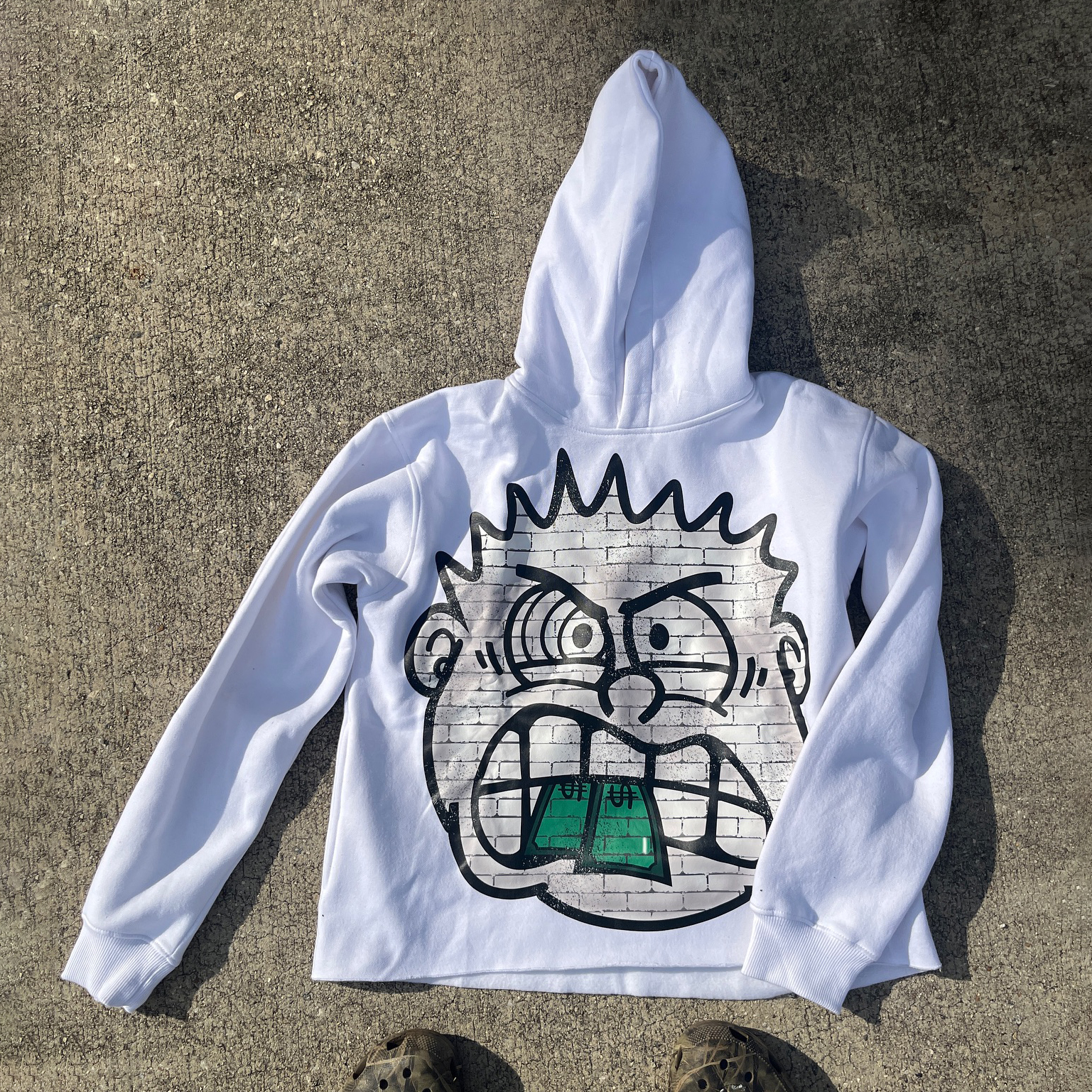 Casual Cartoon Print Long Sleeve Hoodies