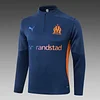 2024/2025 Olympique de Marseille Half-Pull Training Suit Royal Blue Football Jersey 1:1 Thai Quality