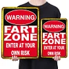 WARNING Fart Zone Enter At Your Own Risk - Metal Tin Signs(8*12Inch/12*16Inch)