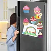 6Pcs Acrylique Coloré Cupcakes-Bricolage Autocollant Aimant