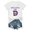  She Loves The D Vikings Tee