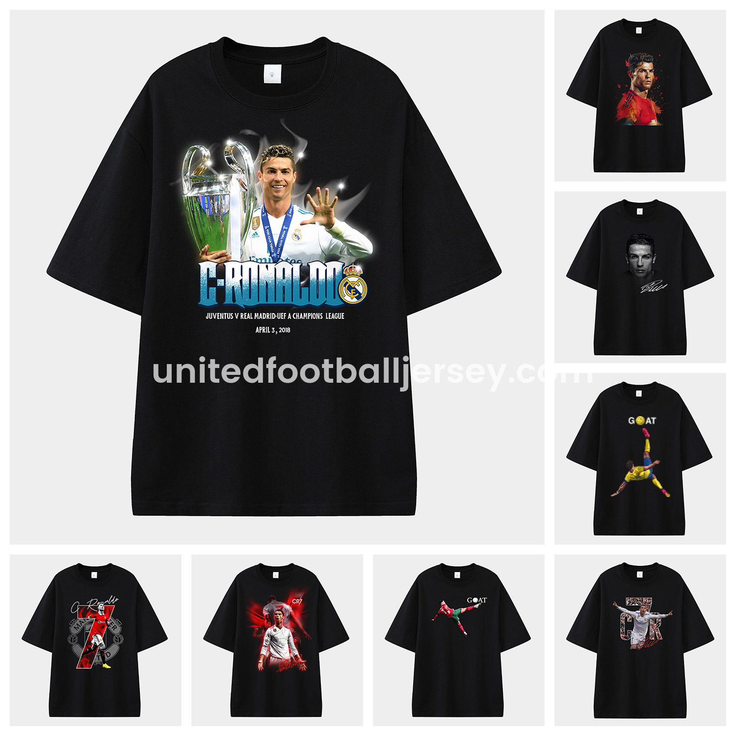 Cristiano Ronaldo Portugal Real Madrid Manchester United Unisex Pure Cotton T-shirt