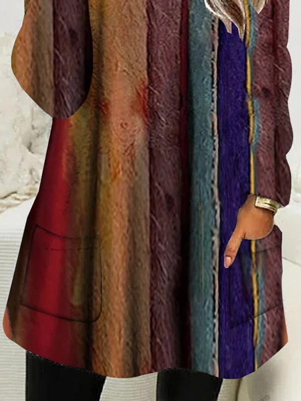 Women Half Sleeve V-neck Solid Color Dress