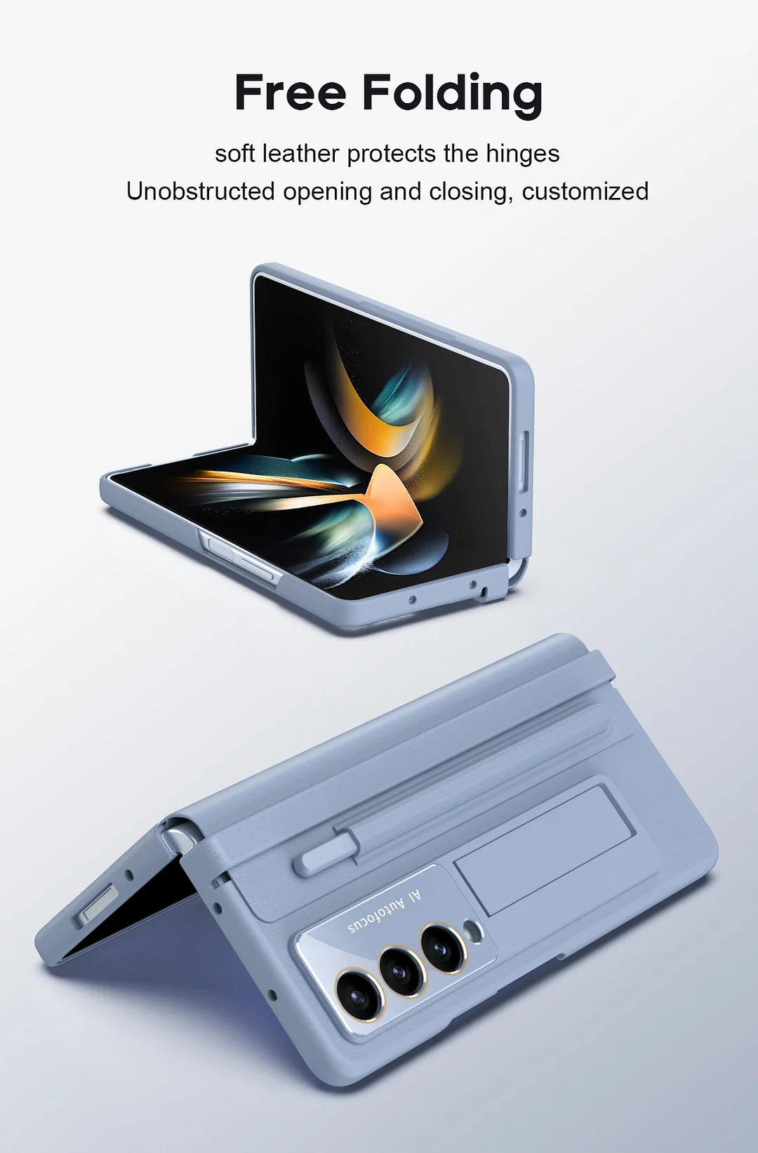 Suitable for Samsung Z Fold5/4 mobile phone case telescopic hinge pen slot with pen shell film folding screen anti-fall protective cover