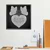 DIY Pearl Painting Butterfly Heart for Home Wall Decor(25x25cm)
