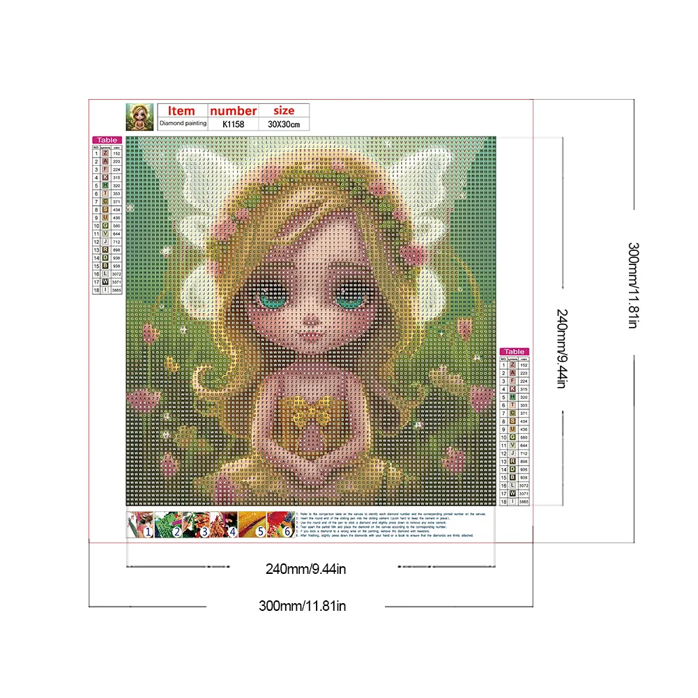 Diamond Painting - Full Round Drill - Elf Girl(Canvas|30*30cm)