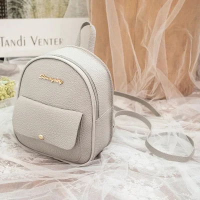 Mini Backpack Women Pu Leather Shoulder Bag For Teenage Girls Kids Multi-function Small Bagpack Female Ladies School Backpack