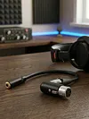 90 Degree Angle XLR To 3.5mm Cable for Mixer Console Speaker Tablet Phones Balanced To Unbalanced Audio Cable 11.8 Inch/0.3 Meter Length