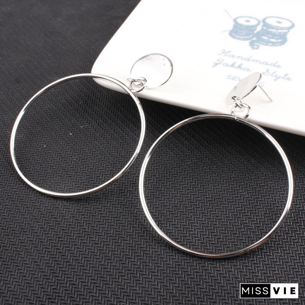 Simple Large Circle Earrings