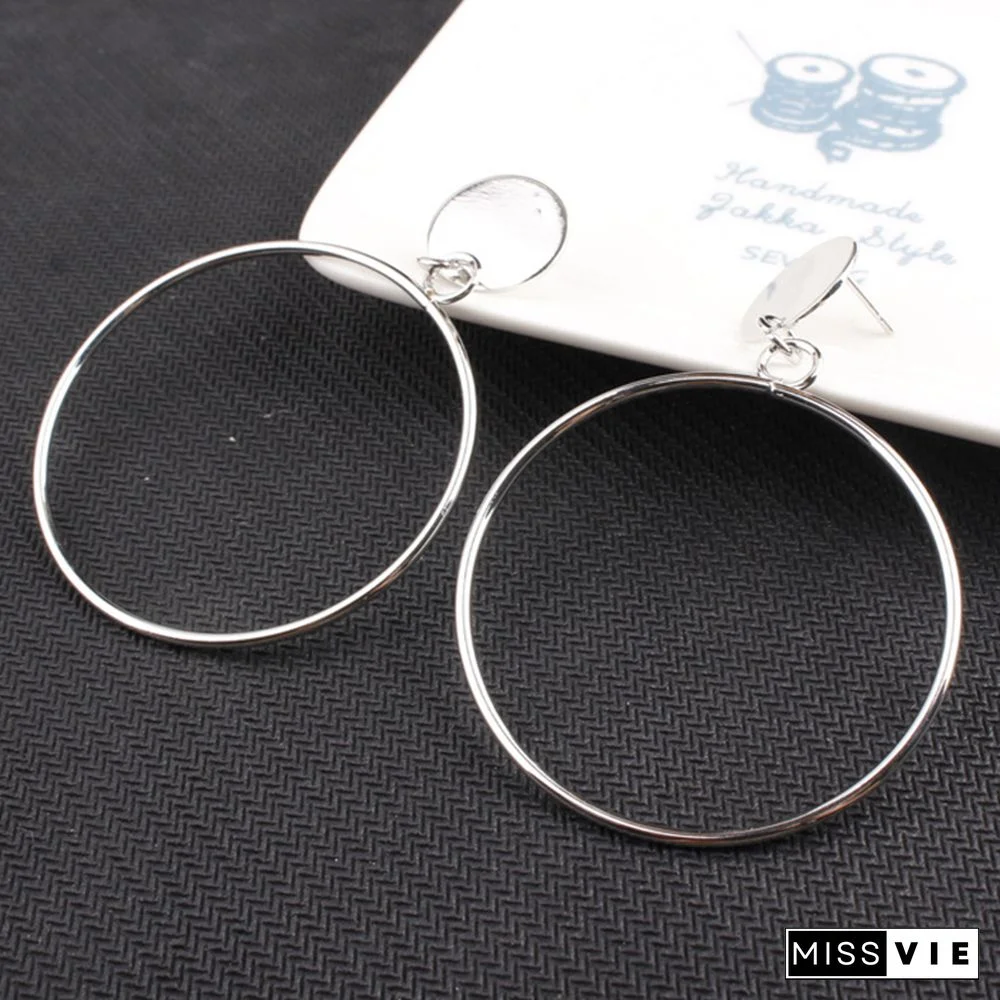 Simple Large Circle Earrings