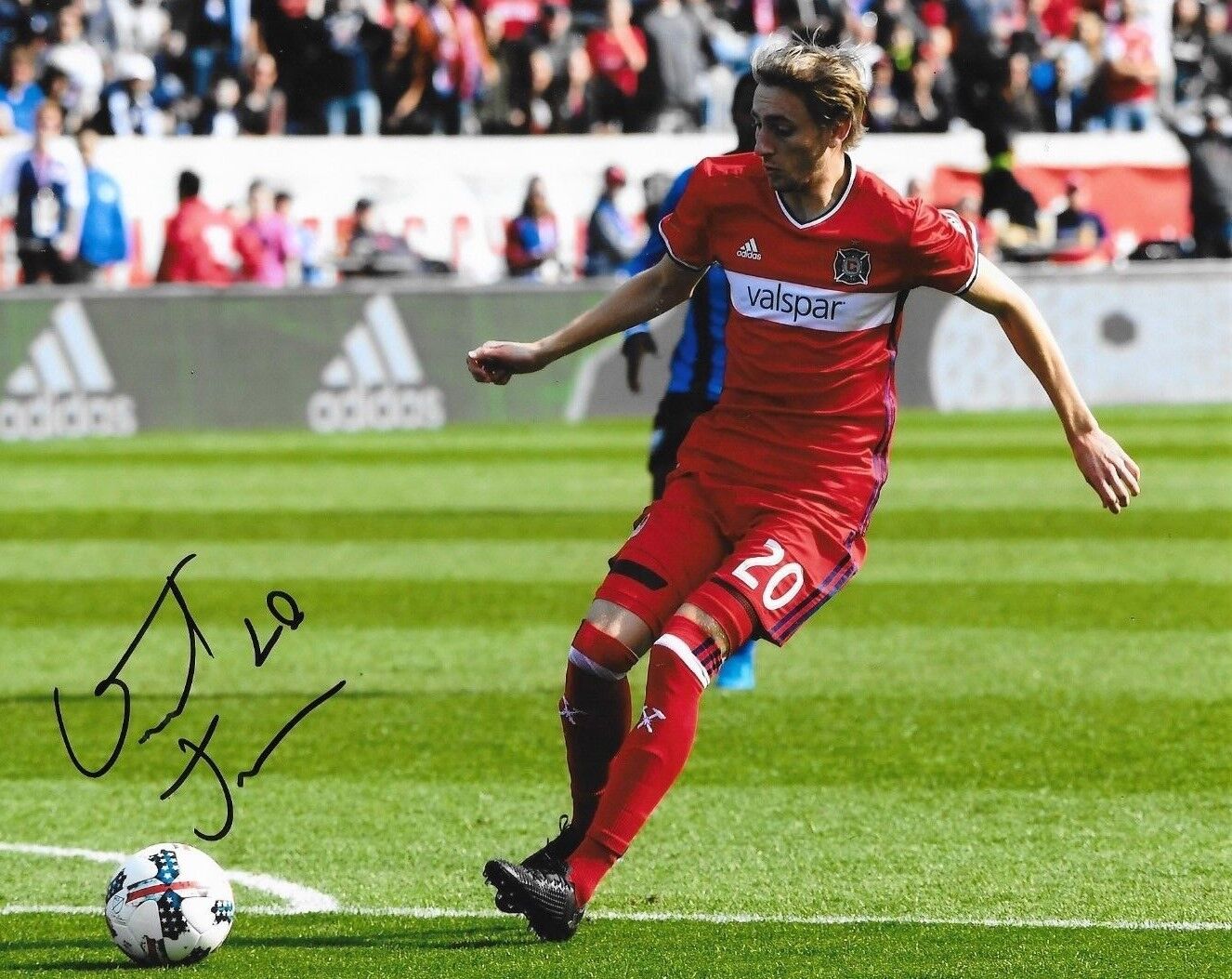 Daniel Johnson signed Chicago Fire MLS Soccer 8x10 Photo Poster painting autographed