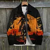 Unique Sunset Rider Graphic Denim Jacket by Inlyline