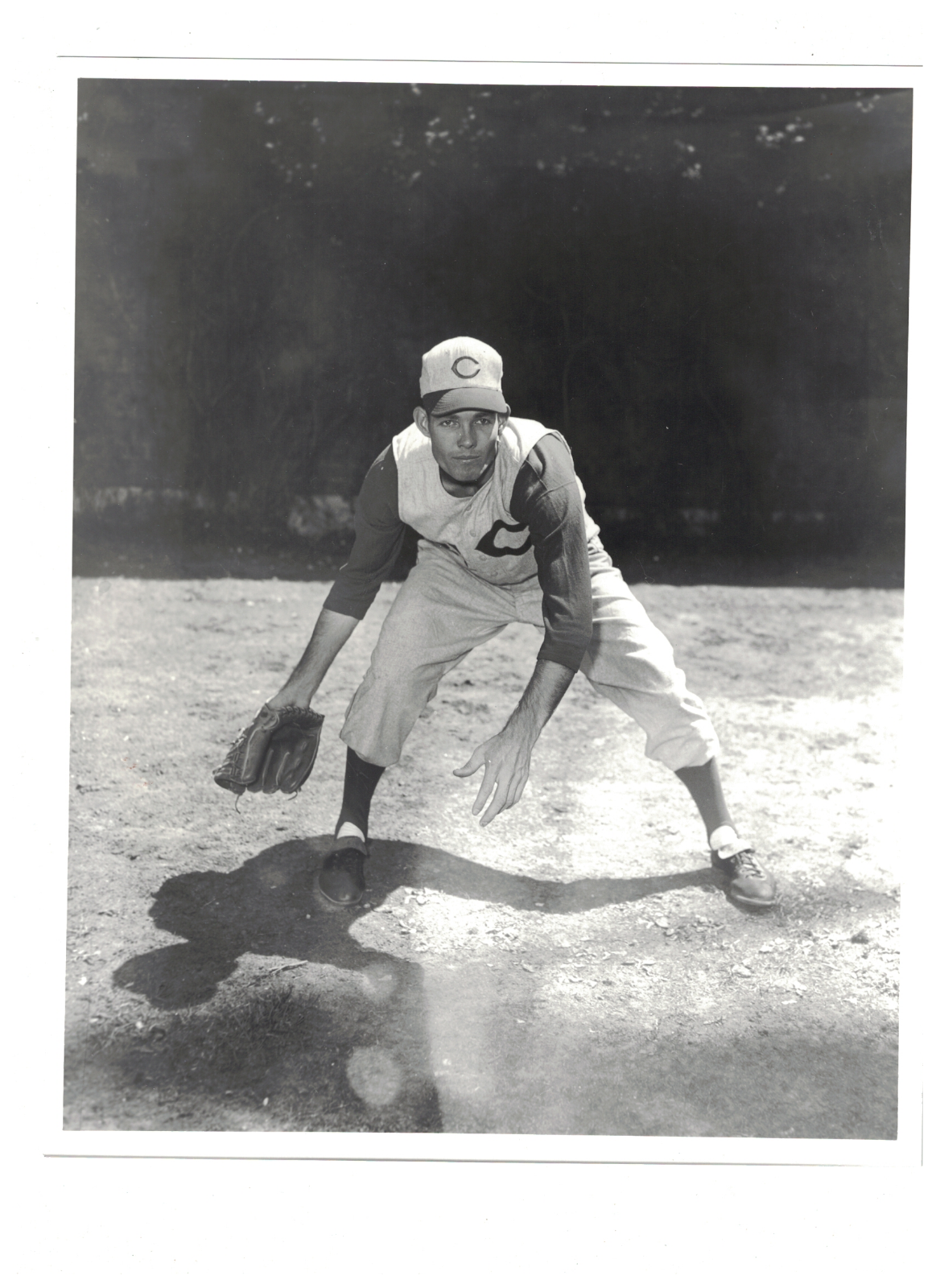 Charlie Rabe Cincinnati Reds 8x10 Vintage BRACE Baseball Photo Poster painting RH3