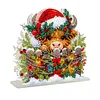 Acrylic Christmas Cow Double Sided Diamond Painting Paper Towel Holder