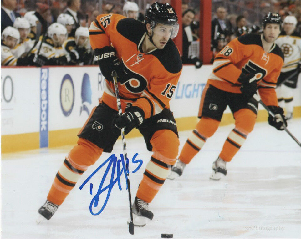 Philadelphia Flyers Michael Del Zotto Signed Autographed 8x10 Photo Poster painting COA A