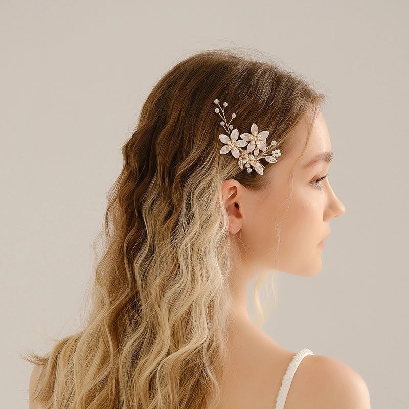 Women’s Pastoral Flower Rhinestone Hair Clip