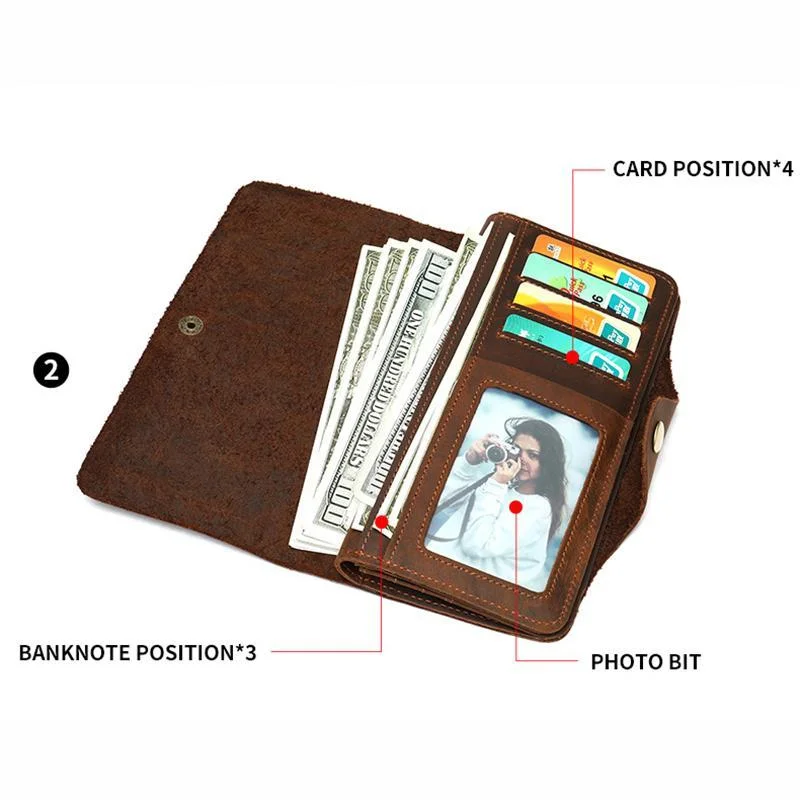 Durable Comfy Leather Casual Cash Cards Holder Wallets