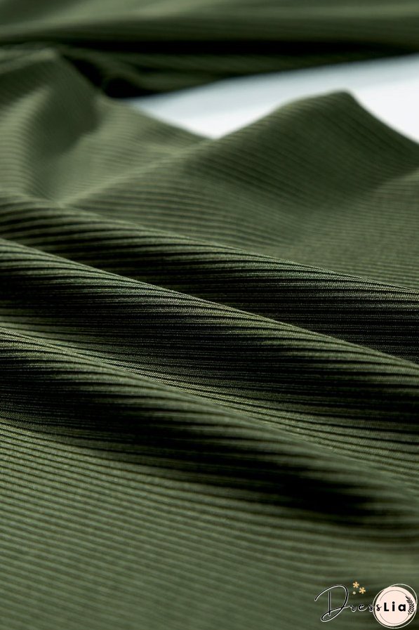 Moss Green Sleeveless V Neck Ruched Wide Leg Jumpsuit