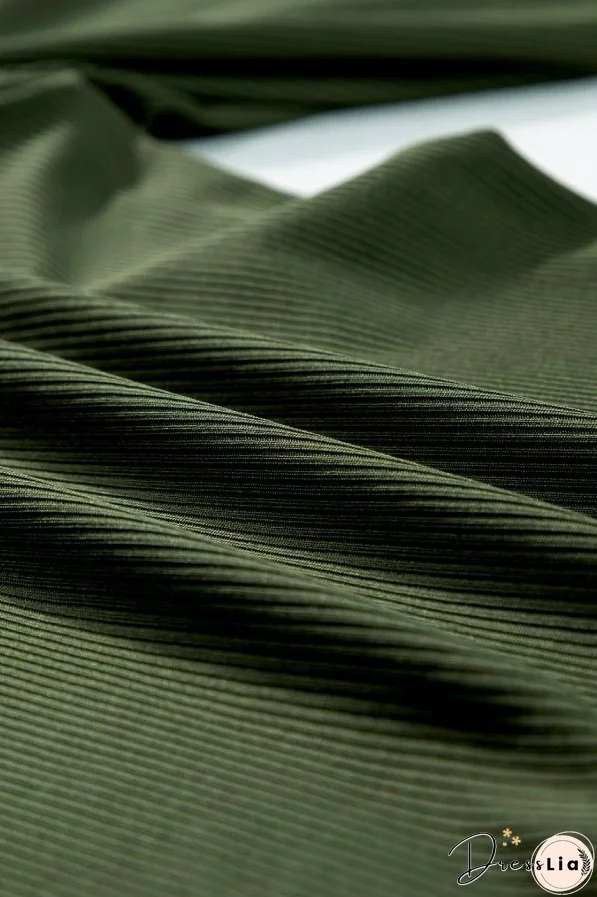 Moss Green Sleeveless V Neck Ruched Wide Leg Jumpsuit