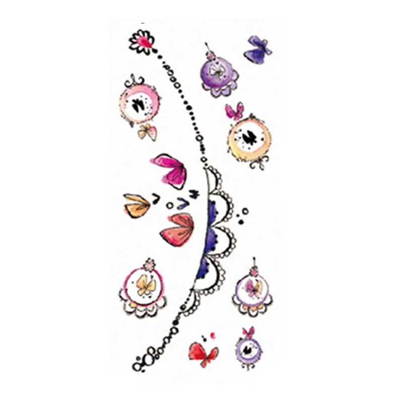 New Temporary Tatoo for Women Sexy Chest Waist Stickers Clavicle Big FakeTattoo Art Deco Beauty Scar Waterproof Tattoo Stickers