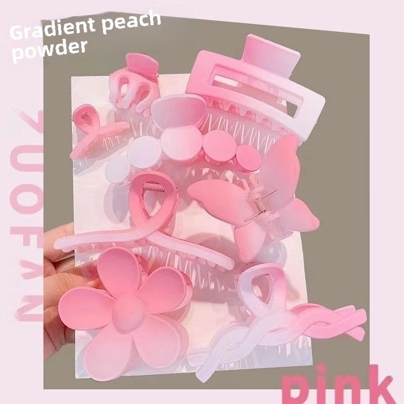 Summer Explosions Color Suit Grab Clip Large Simple Hairpin Women’s Back Of Head Hairpin High-end Shark Clip Headwear