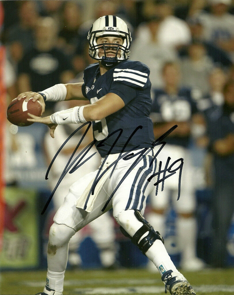 JAKE HEAPS SIGNED BYU COUGARS 8X10 Photo Poster painting COA