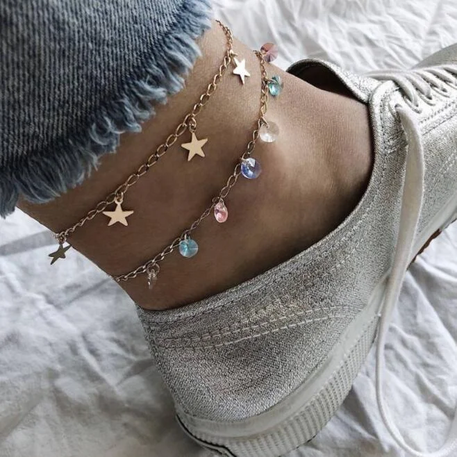 Casual Two Piece Set Star Anklet Wholesale Cheap Jewelry