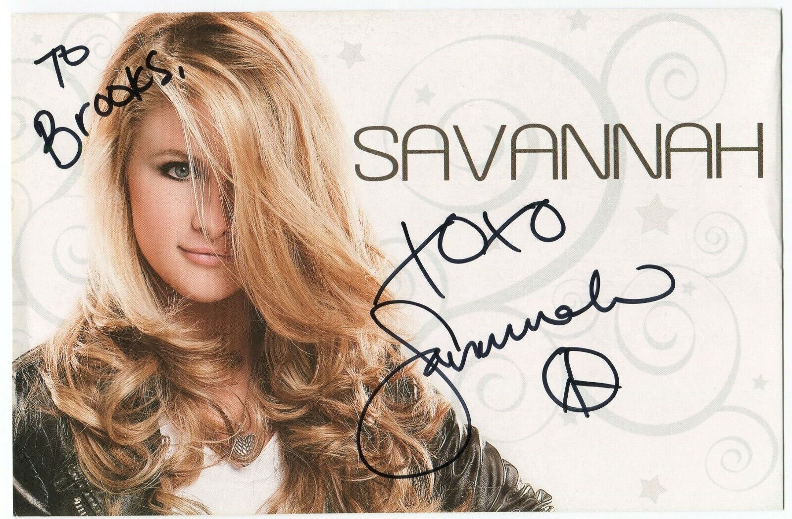 Savannah Outen Signed Promo Photo Poster painting Autographed Signature Singer Vocalist