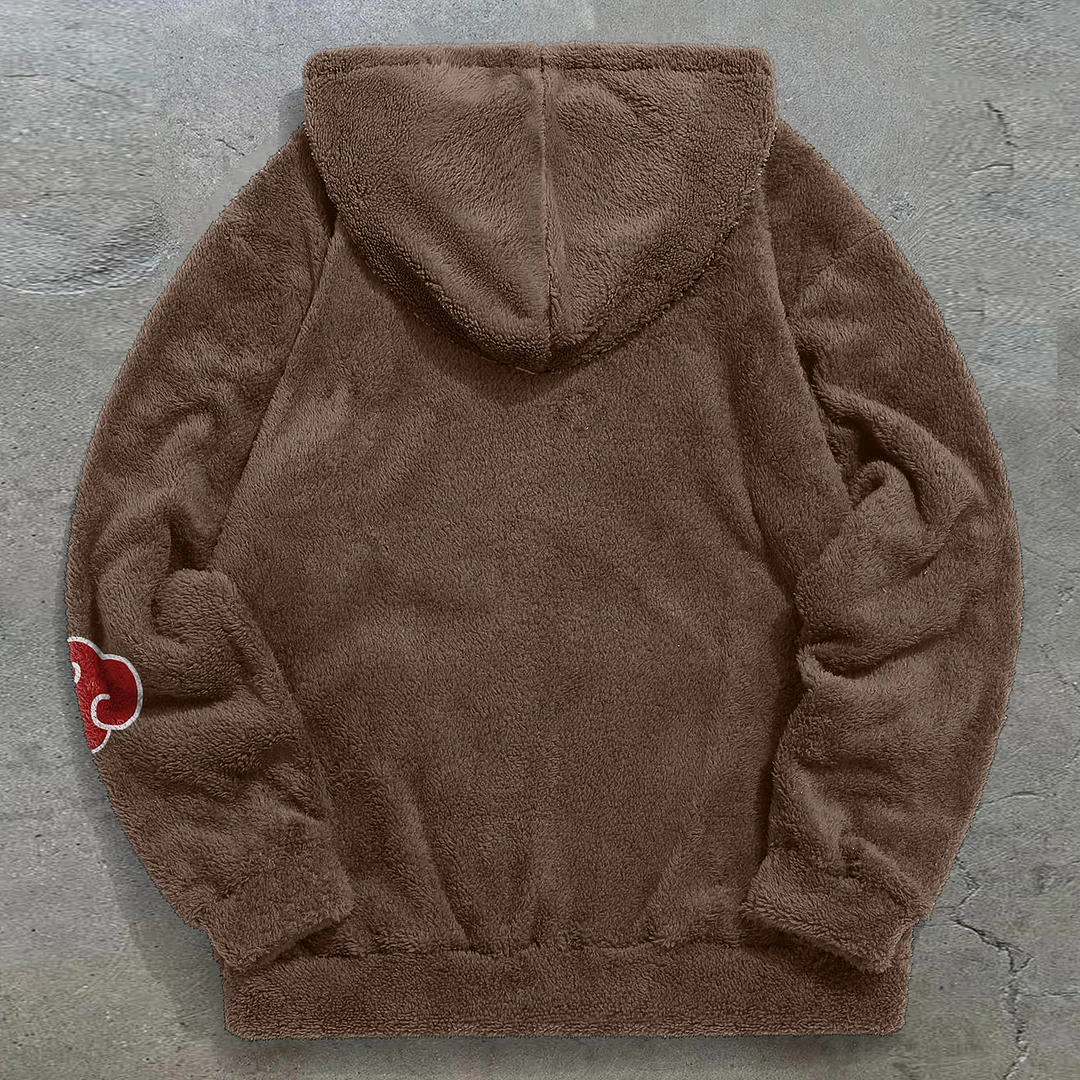 Trendy brand pattern retro plush hoodies