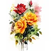 Yellow Rose-11CT Stamped Cross Stitch 30*40cm/11.81*15.75in