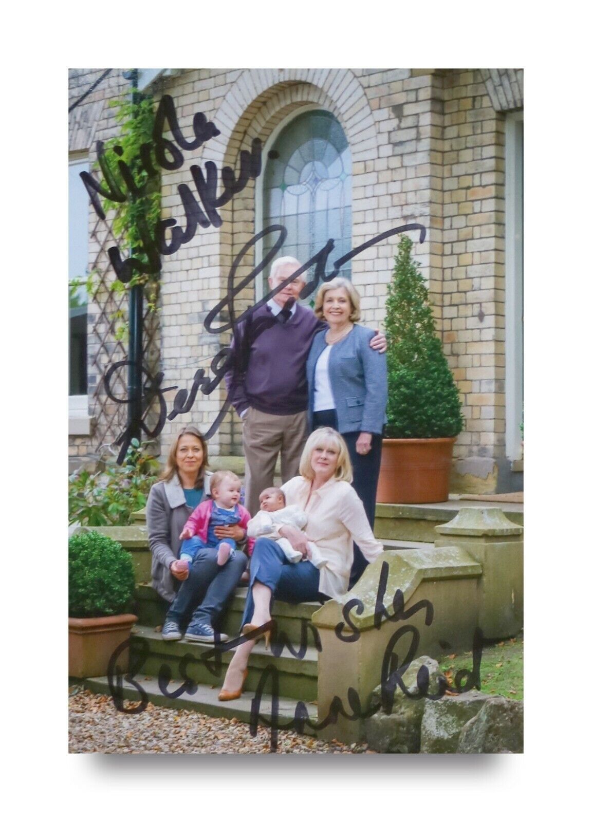 Derek Jacobi Anne Reid Nicola Walker Signed 6x4 Photo Poster painting Last Tango Autograph + COA