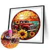 Diamond Painting -DIY Round Drill Sunflower Car