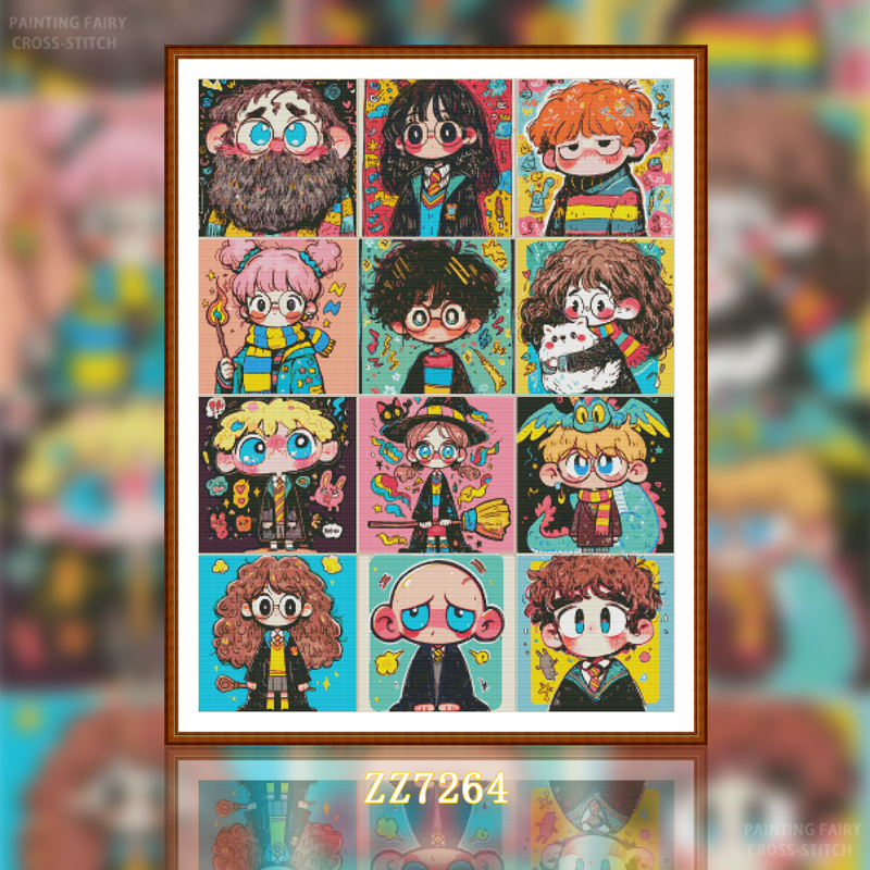  [ZZ7264-Graffiti Harry Potter]  Painting Fairy Cross Stitch
