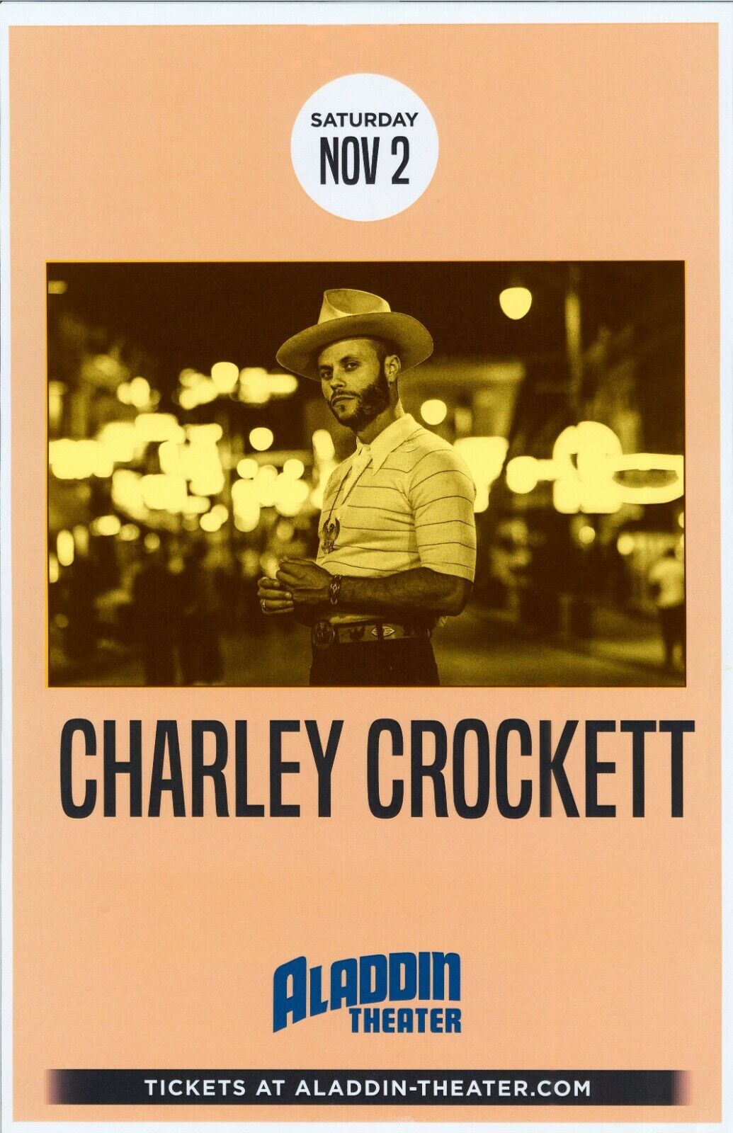 CHARLEY CROCKETT 2019 Gig POSTER Portland Oregon Concert