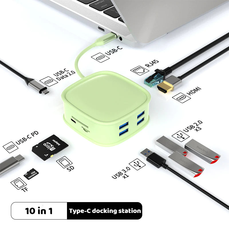 Handbag Type-C 10-in-1 Expansion Hub.