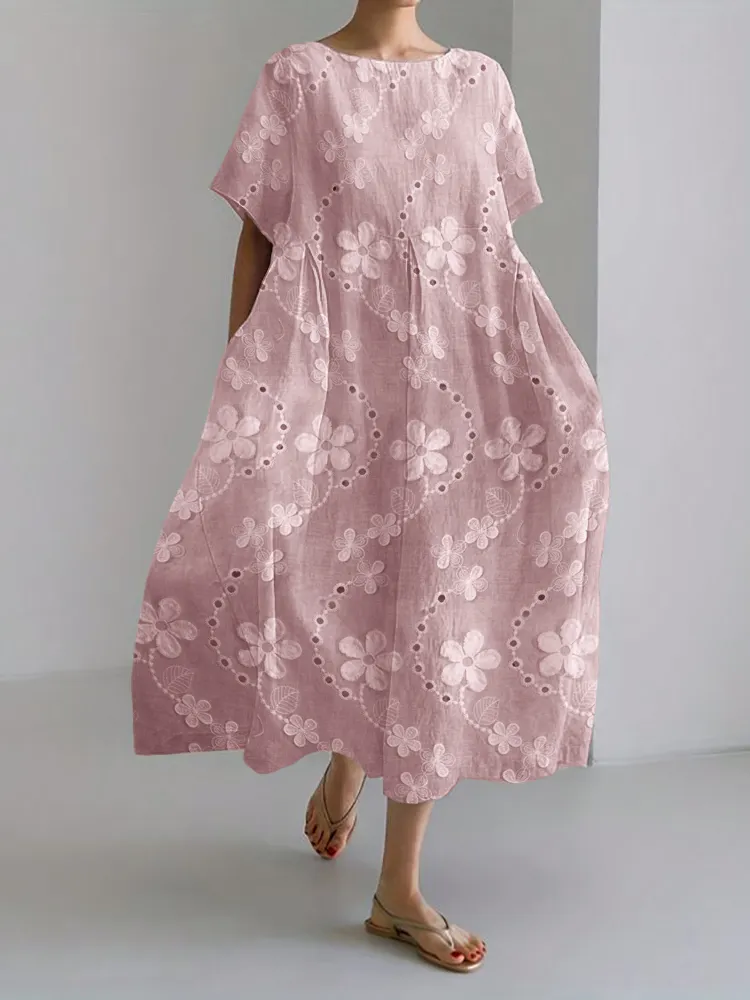 3 PC Unstitched Print Linen Dress Collection main image 1