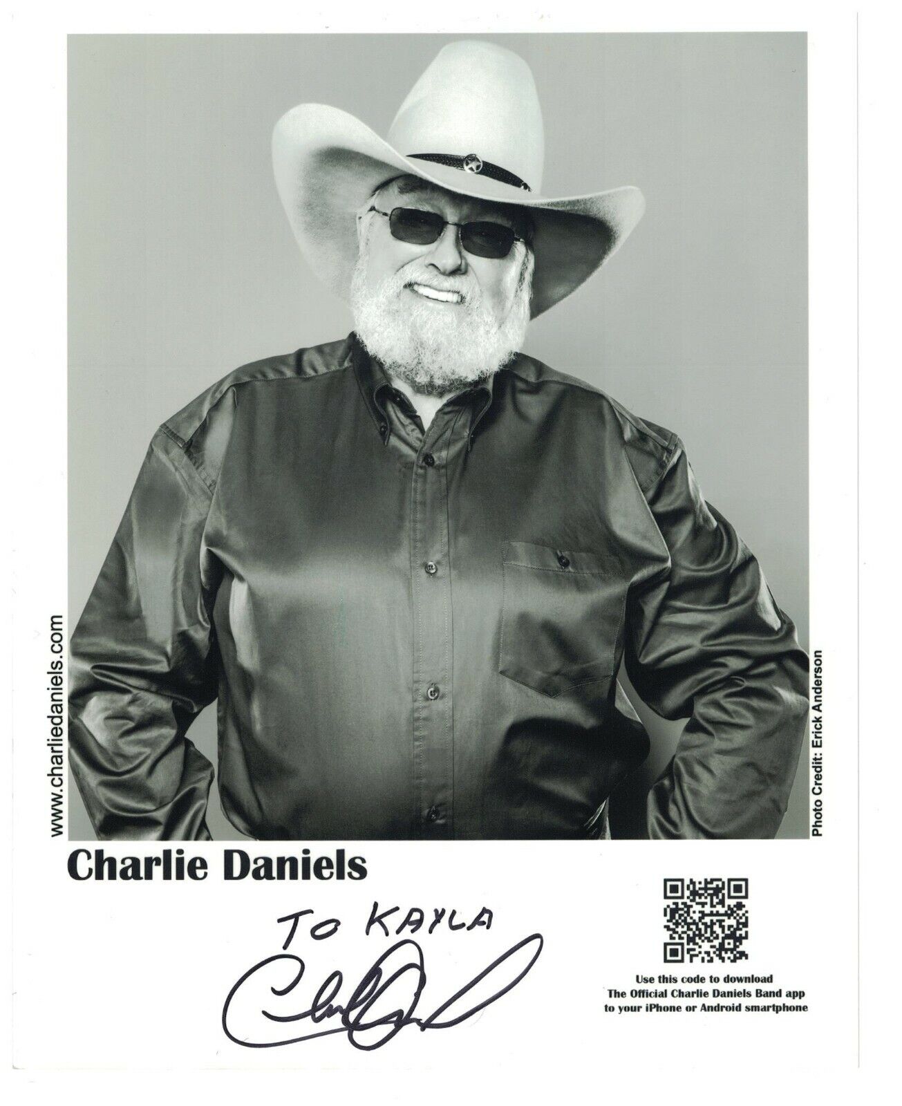 Charlie Daniels Signed Autographed 8 x 10 Photo Poster painting Country Music Singer