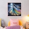 Girls With Fluorescent Lights On The Beach - 18CT Counted Cross Stitch - 35*35cm