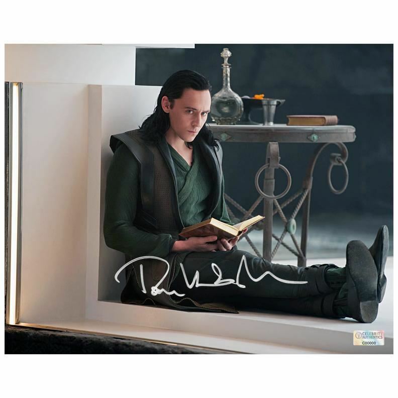 Tom Hiddleston Autographed Thor: The Dark World Loki Captured 8x10 Photo Poster painting