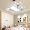 Screw in Ceiling Fan with Light with 3 Adjustable Color Modes Drone Inspired Led Ceiling Fan Light with Extension Rod & Remote Control for Bedroom Living Room Office